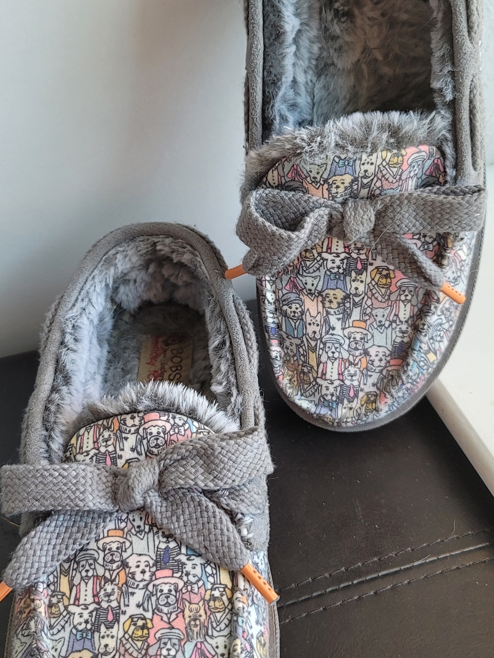 Skechers BOB'S Women's "Too Cozy" Distinguished Delight Dog Slippers 7.5